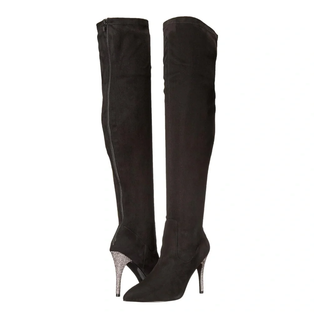 *NEW* Nina New‎ York Rocklin Black Over The Knee Boots Size 6 A39